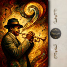 Vintage-Jazz-Trompete-Decoupage