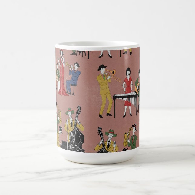 Vintage-Jazzband Kaffeetasse (Mittel)
