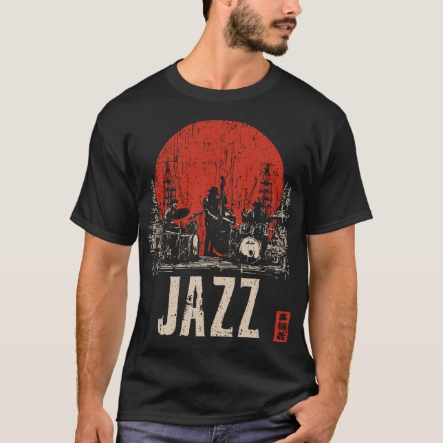 Vintage Jazzband Musical Heritage Design T-Shirt (Vorderseite)