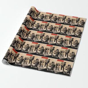 Vintage-Jazzband-Plakat: Cooles Design Geschenkpapier