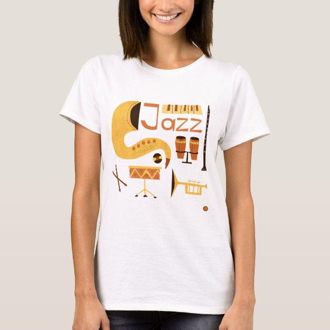 Vintage Jazzmusik T-Shirt (Vorderseite)