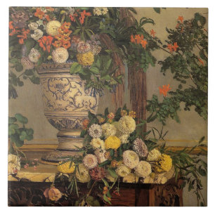 Vintage Jean Frederic Bazille-Blume Fliese