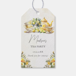 Vintage Jeden Anlaß Lemon Tea Party Vielen Dank Geschenkanhänger