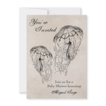 Vintage Jellyfish Baby Dusche Beach Einladung