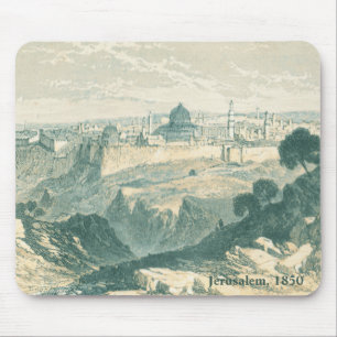 Vintage-Jerusalem-Kuppellandschaft-Mauspad Mousepad