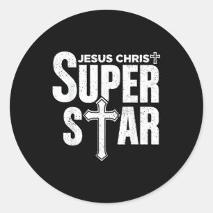 Vintage Jesus Christliches Design Jesus Christus S Runder Aufkleber