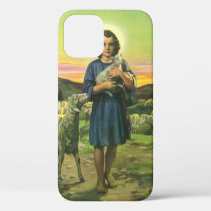 Vintage Jesus Christus der Hirte mit Baby-Lamm Case-Mate iPhone Hülle