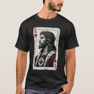 Vintage Jesus Christus König der Herzen Christlich T-Shirt