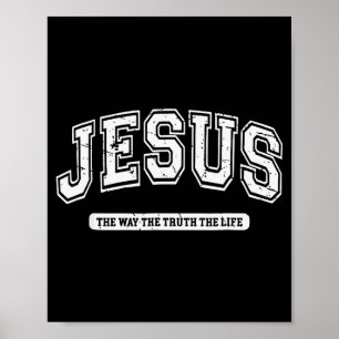 Vintage Jesus Der Weg Die Wahrheit Das Leben Desig Poster