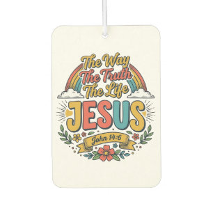 Vintage Jesus Der Weg Wahrheit Leben Shirt Autolufterfrischer