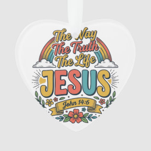 Vintage Jesus Der Weg Wahrheit Leben T-Shirt Ornament