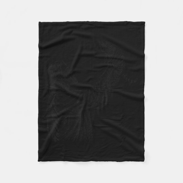 Vintage Jesus Holding Cat Christian  Fleecedecke (Vorderseite)