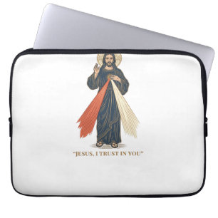 Vintage Jesus, ich vertraue auf dich, religiöser V Laptopschutzhülle