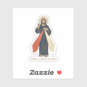 Vintage Jesus, ich vertraue auf dich religiöser Ve Aufkleber