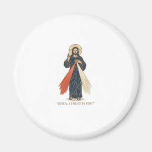 Vintage Jesus, ich vertraue auf dich religiöser Ve Magnet