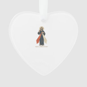 Vintage Jesus, ich vertraue auf dich religiöser Ve Ornament