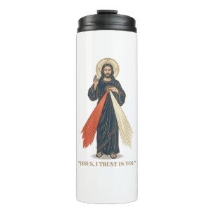 Vintage Jesus, ich vertraue auf dich religiöser Ve Thermosbecher