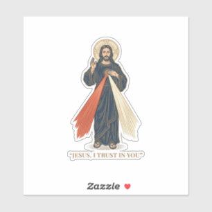 Vintage Jesus ich vertraue auf dich religiöser Vek Aufkleber