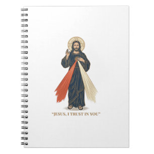 Vintage Jesus ich vertraue auf dich religiöser Vek Notizblock