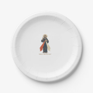 Vintage Jesus ich vertraue auf dich religiöser Vek Pappteller
