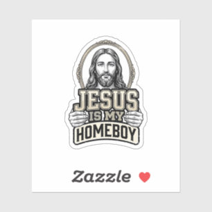 Vintage Jesus Is My Homeboy Gravur Vektor Design Aufkleber