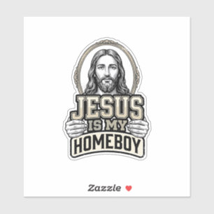 Vintage Jesus Is My Homeboy Gravur Vektor Design Aufkleber