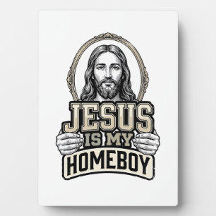 Vintage Jesus Is My Homeboy Gravur Vektor Design Fotoplatte