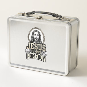 Vintage Jesus Is My Homeboy Gravur Vektor Design Metall Brotdose
