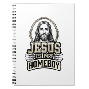 Vintage Jesus Is My Homeboy Gravur Vektor Design Notizblock