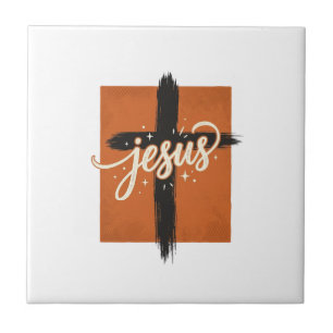 Vintage-Jesus-Kreuz-Christliches-Shirt-Design_1 Fliese
