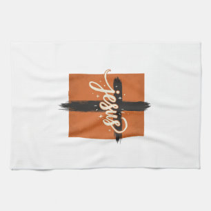 Vintage-Jesus-Kreuz-Christliches-Shirt-Design_1 Geschirrtuch