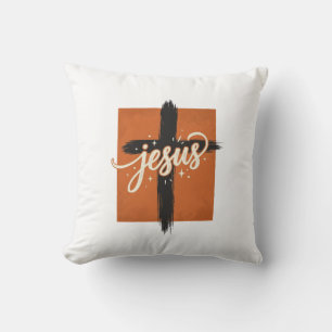 Vintage-Jesus-Kreuz-Christliches-Shirt-Design_1 Kissen