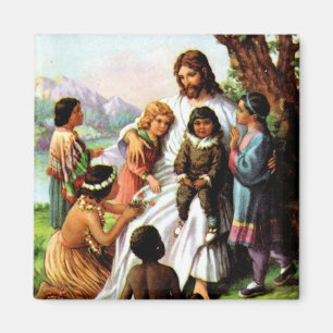 Vintage Jesus-Lieben der ganzer Kindermagnet Magnet