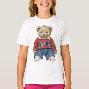 Vintage Jesus liebt mich, Teddybär T-Shirt