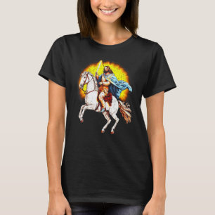 Vintage Jesus reitet auf einem Pferd Christlich T-Shirt