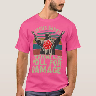 Vintage Jesus rettet alle anderen - würfeln für Sc T-Shirt