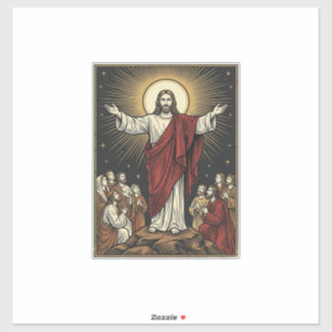 Vintage Jesus Strahlende Herrlichkeit Christliche  Aufkleber