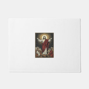 Vintage Jesus Strahlende Herrlichkeit Christliche  Fußmatte
