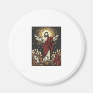 Vintage Jesus Strahlende Herrlichkeit Christliche Magnet
