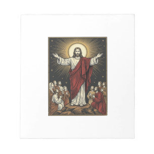Vintage Jesus Strahlende Herrlichkeit Christliche Notizblock