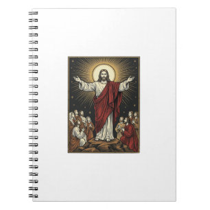 Vintage Jesus Strahlende Herrlichkeit Christliche Notizblock