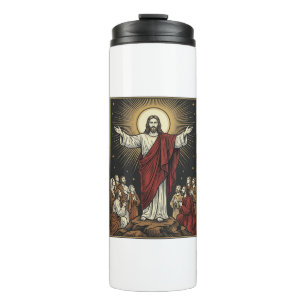 Vintage Jesus Strahlende Herrlichkeit Christliche  Thermosbecher