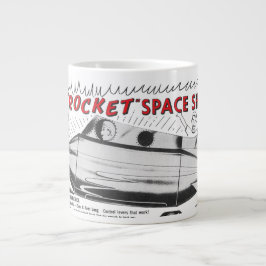 Vintage Jet-Raketenraumschiff-Werbung Jumbo-Tasse