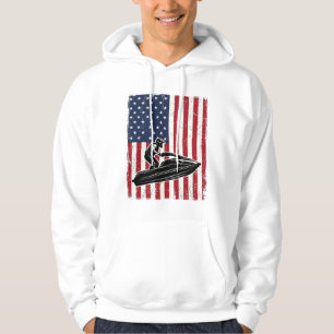 Vintage-Jet-Ski-Amerikanische-Flagge-Vektor-Shirt- Hoodie