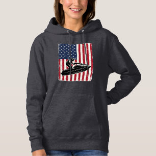 Vintage-Jetski-Amerikanische-Flagge-Vektor-Shirt-D Hoodie