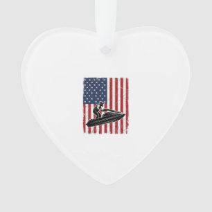 Vintage-Jetski-Amerikanische-Flagge-Vektor-Shirt-D Ornament