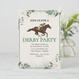 Vintage-Jockey-Pferderennen-Derby-Party-Einladung Einladung