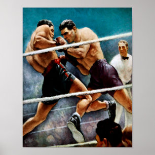 Vintage Joe Lewis vs Max Schmeling Kunstposter Poster