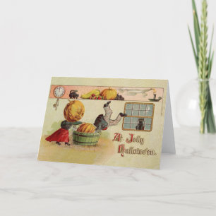 Vintage Jolly Halloween Greeting Card Karte