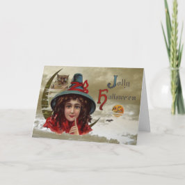 Vintage Jolly Halloween-Grußkarte Karte